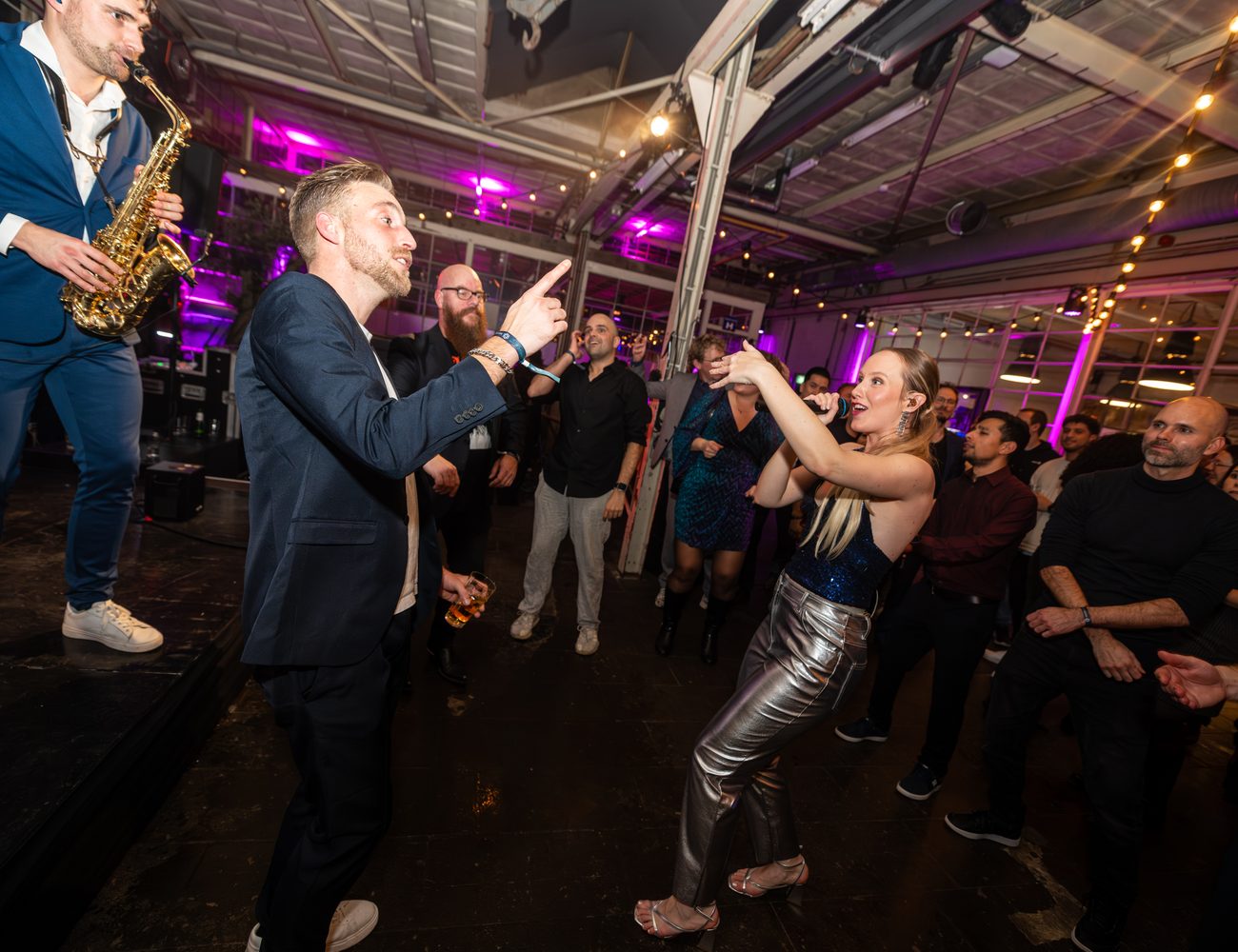 Live vocals set the dance floor on fire.